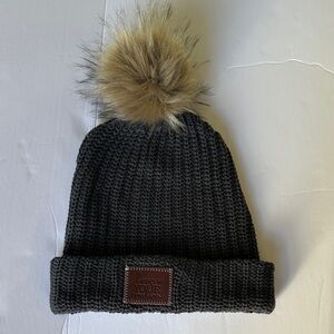 Love Your Melon Knit Beanie with Tan Pom-Pom